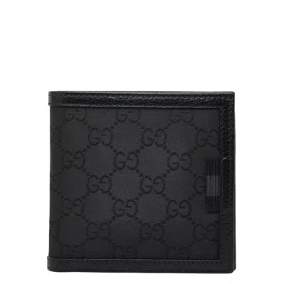 Pre-owned Gucci Black Nylon Wallet (bi-fold) ()