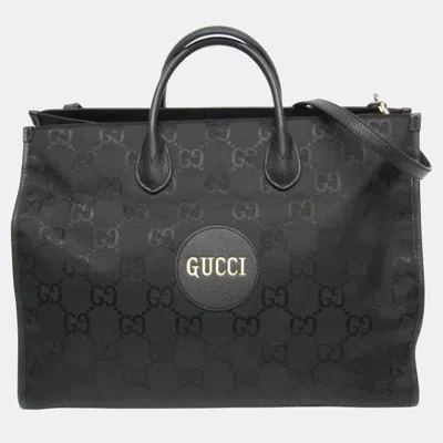 Pre-owned Gucci Black Off The Grid Gg Nylon Canvas Leather Handbag