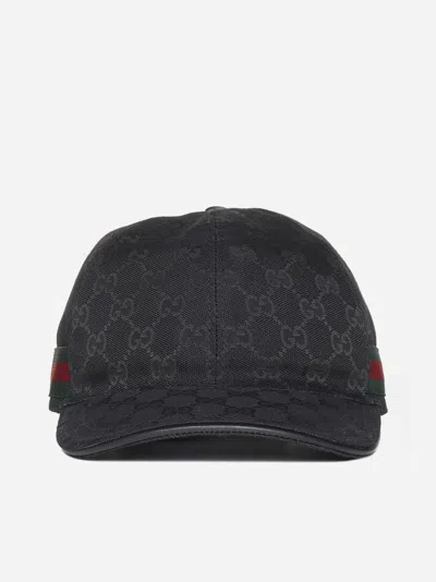 Gucci | Black Original Gg Canvas Baseball Cap| Man | M