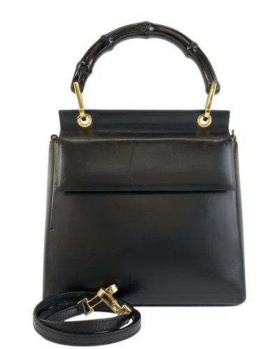 Pre-owned Gucci Black Others Bamboo Handbag (authentic Pre-loved)