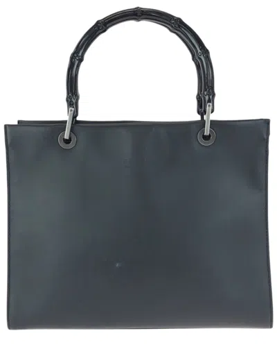 Pre-owned Gucci Black Others Bamboo Tote (authentic Pre-loved)