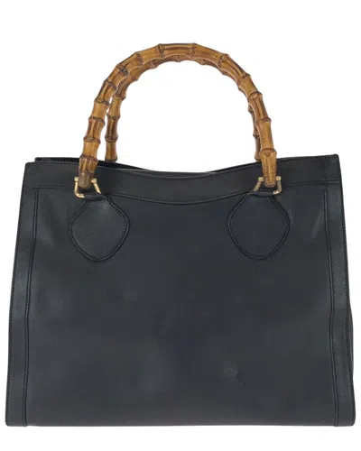 Pre-owned Gucci Black Others Bamboo Tote (authentic Pre-loved)