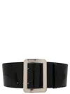 Gucci Painted Design Leather Belt In Black
