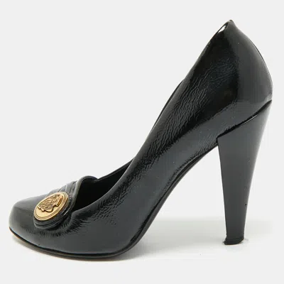 Pre-owned Gucci Black Patent Leather Hysteria Pumps Size 38