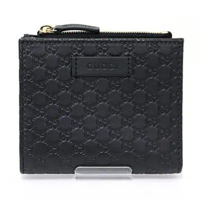 Pre-owned Gucci Black Pink White Yellow Leather Wallet (bi-fold) () In Black, Pink, White, Yellow