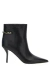 Gucci Leather Signoria Ankle Boots In Black