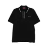Gucci Tipped-collar Polo Shirt In Black