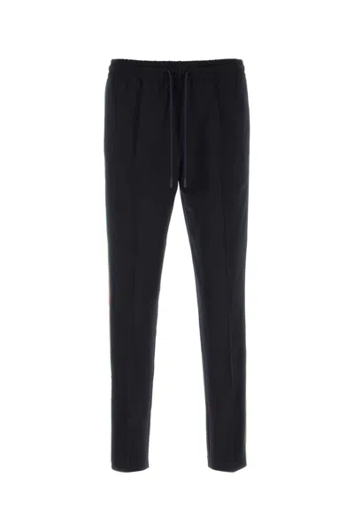 Gucci Black Polyester Cotton Jogging Pants
