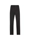 Gucci Tailored Trousers Subtle Pattern Belt Loops In Black
