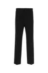 Gucci Wool Blend Twill Bush Trousers In Black