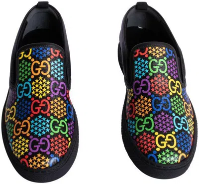 Pre-owned Gucci Black 'psychedelic' Slip-on Size 8 Us 8.5 Sneakers