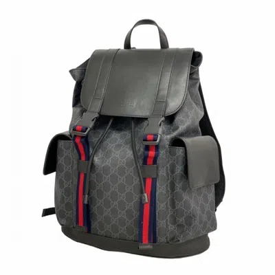 Pre-owned Gucci Black Pvc Backpack ()