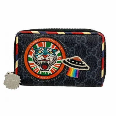 Pre-owned Gucci Black Pvc Coin Purse/coin Case ()