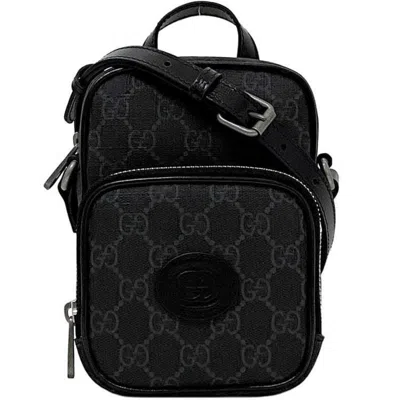 Pre-owned Gucci Black Pvc Leather Pochette Shoulder Bag ()