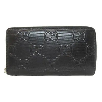 Pre-owned Gucci Black Pvc Long Wallet (bi-fold) ()