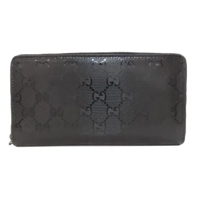 Pre-owned Gucci Black Pvc Long Wallet (bi-fold) ()