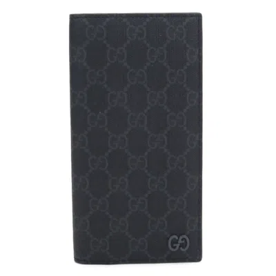 Pre-owned Gucci Black Pvc Long Wallet (bi-fold) ()
