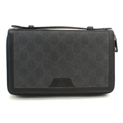 Pre-owned Gucci Black Pvc Long Wallet (bi-fold) ()