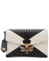 Gucci Black Quilted Leather Queen Margaret Bee Clutch (authentic Pre-loved)