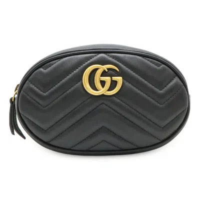 Pre-owned Gucci Black Quilting Fanny Pack Sling Bag ()