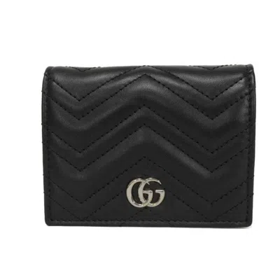 Pre-owned Gucci Black Quilting Leather Wallet (bi-fold) ()