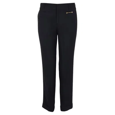 Pre-owned Gucci Black Rayon Classic Pants 40 S