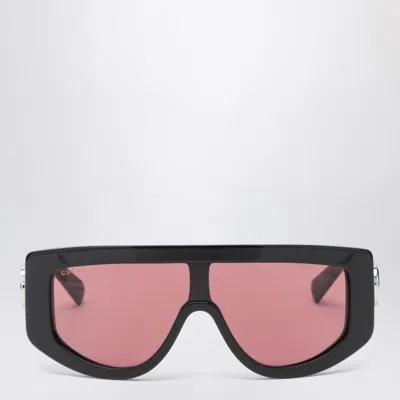 Gucci Black Rectangular Sunglasses