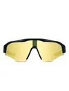 Gucci Sunnies With Curved Temples And Lenses In Black