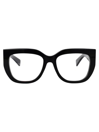 Gucci Black Recycled Acetate Optical Glasses In Pattern