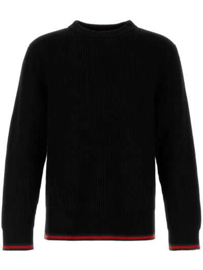 GUCCI BLACK ROUND NECK SWEATSHIRTS