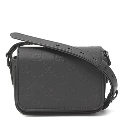 Pre-owned Gucci Black Rubber Shoulder Bag ()