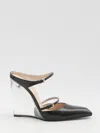 Gucci Mules With Transparent Wedge Heel