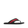 Gucci Gg Web Stripe Slides In Multi