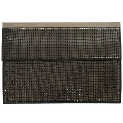 Pre-owned Gucci Black Satin Clutch Bag ()