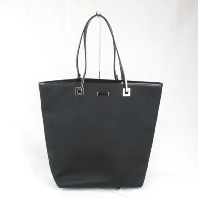 Pre-owned Gucci Black Satin Tote Bag ()