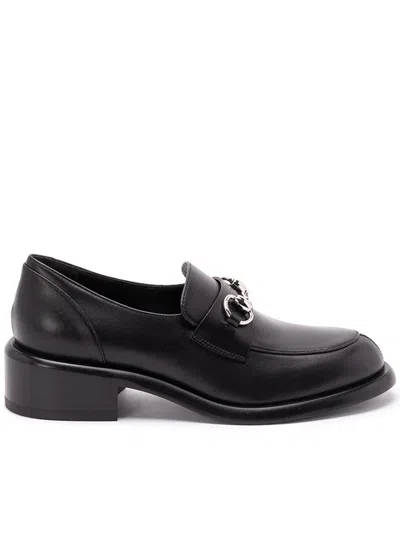 Gucci Black Savoy Leather Loafers