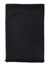 Gucci Black Scarf With Gg All-over Motif In Wool Woman In Black