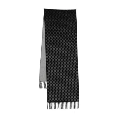 Gucci Gg-monogram Fringed-detail Scarf In Gold