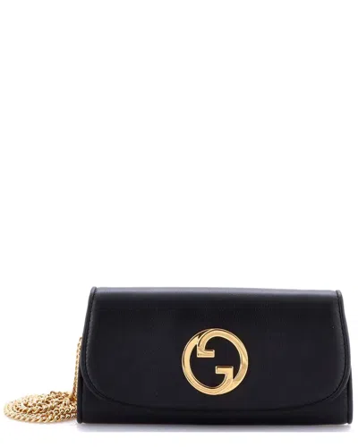 Gucci Black Sheep Leather Blondie Nm Continental Chain Wallet (authentic Pre-  Loved)