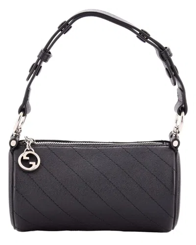 Gucci Black Sheep Leather Blondie Shoulder Bag Diagonal Quilted Mini  (authentic Pre-loved)