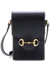 Gucci Black Sheep Leather Horsebit 1955 Crossbody Mini (authentic Pre-loved)