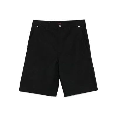 GUCCI GUCCI BLACK SHORTS - DENIM SHORTS MEN