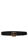 Gucci Black Signature Buckle Marmont Belt In Black
