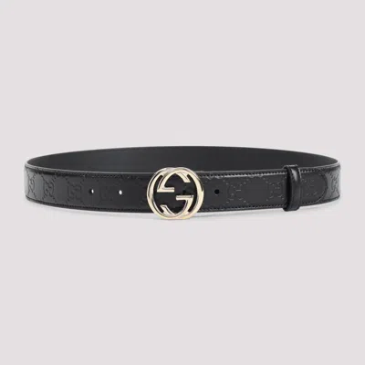Gucci Black Signature Strap Belt