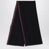 Gucci Gg Silk Cotton Stole With Web Trim