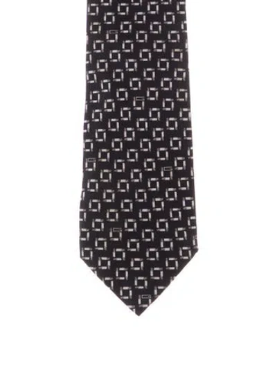 Pre-owned Gucci Black Silk Men  Tie