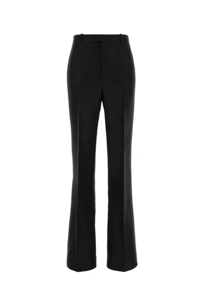 Gucci Black Silk Pant In Blue