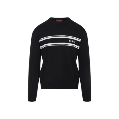 GUCCI GUCCI BLACK SILK SWEATER