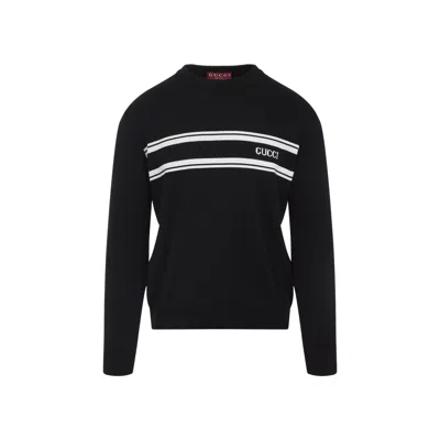GUCCI GUCCI BLACK SILK SWEATER MEN