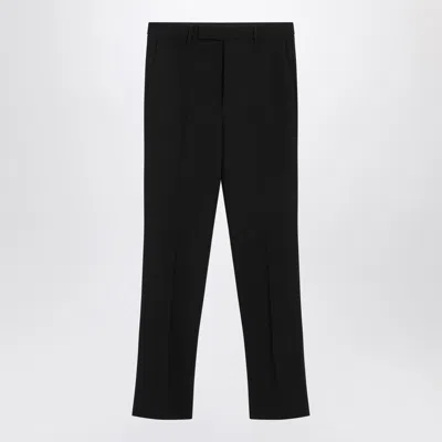 Gucci Black Skinny Wool Trousers Women In Multi
